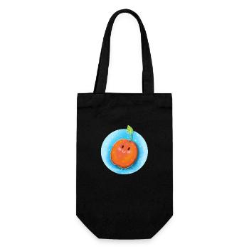 Peach - Gift Bag for Bottles - black - Front