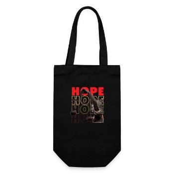 Hope - Gift Bag for Bottles - black - Front