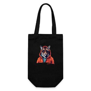 Style de rue lynx | Amoureux du lynx - Sac à bouteille - noir - Devant