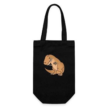 Funny Kawaii Trex, Dinosaur workout - Gift Bag for Bottles - black - Front
