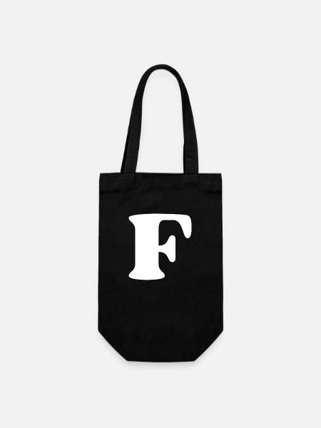 Lettre f - Sac à bouteille - noir