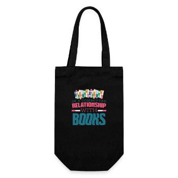 Book Gift Books Reader Book Lover Reading - Gift Bag for Bottles - black - Front