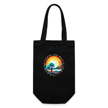 the colorful nature - Gift Bag for Bottles - black - Front