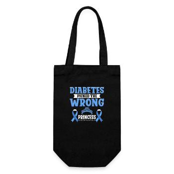 Diabetes Picked the Wrong Princess - Geschenkbeutel für Flaschen - Schwarz - Vorne