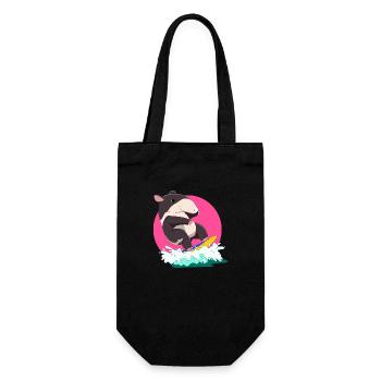 Surfing Surf Tapir Loco Animal Squad - Geschenkbeutel für Flaschen - Schwarz - Vorne