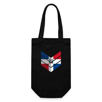 Dominikanische Republik Flagge Dom Rep Fahne Reise - Geschenkbeutel für Flaschen - Schwarz - Vorne
