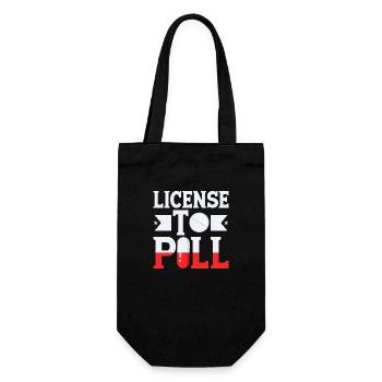 License To Pill Pharmacist Pharmacy - Geschenkbeutel für Flaschen - Schwarz - Vorne