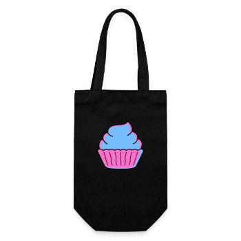 cupcake - Geschenkbeutel für Flaschen - Schwarz - Vorne