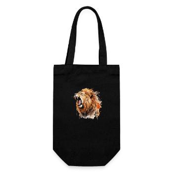 lion, tête de lion, fort, sauvage, fierté, courageux, royal, - Sac à bouteille - noir - Devant