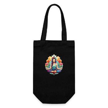 Méditer le bonheur - Sac à bouteille - noir - Devant