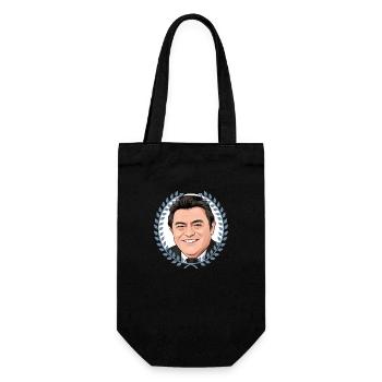 FJS // Illustration - Geschenkbeutel für Flaschen - Schwarz - Vorne