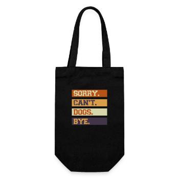 Dogs Lover Vintage Sorry Can't Dogs Bye - Sac à bouteille - noir - Devant