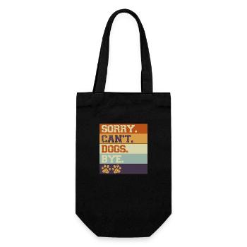 Dogs Lover Vintage Sorry Can't Dogs Bye - Gift Bag for Bottles - black - Front
