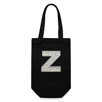 Z, letter, initial, monogram, - Geschenkbeutel für Flaschen - Schwarz - Vorne