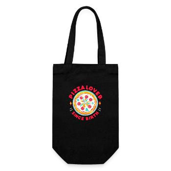 Pizza Lover Since Birth - Gift Bag for Bottles - black - Front