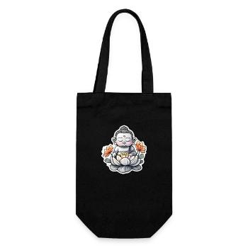 Baby Buddha - meditation yoga relaxation - Gift Bag for Bottles - black - Front