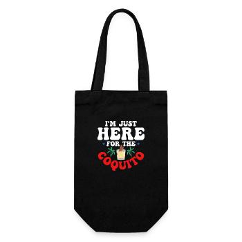 I'm Just Here For The Coquito Rum Drink Coconut Pu - Geschenkbeutel für Flaschen - Schwarz - Vorne