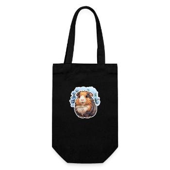Winter guinea pig - Gift Bag for Bottles - black - Front