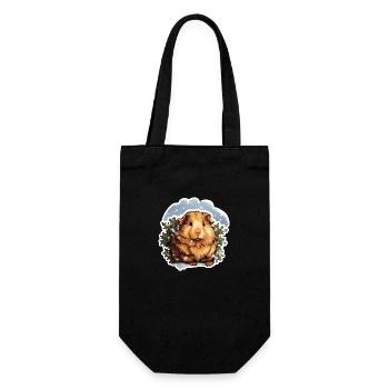 Winter guinea pig - Gift Bag for Bottles - black - Front