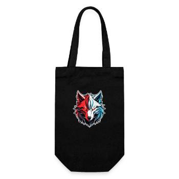 loup tatouage - Sac à bouteille - noir - Devant