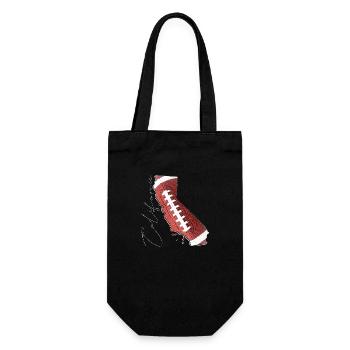 California (USA) | echter Football | Landkarte Sct - Geschenkbeutel für Flaschen - Schwarz - Vorne
