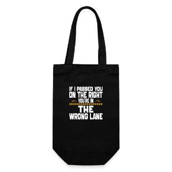 if i Passed You On The Right You're in The Wrong - Gift Bag for Bottles - black - Front