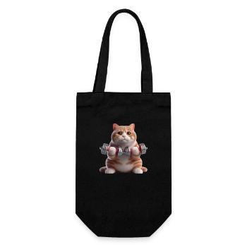 Sport Motif - Chat avec poids - Sac à bouteille - noir - Devant