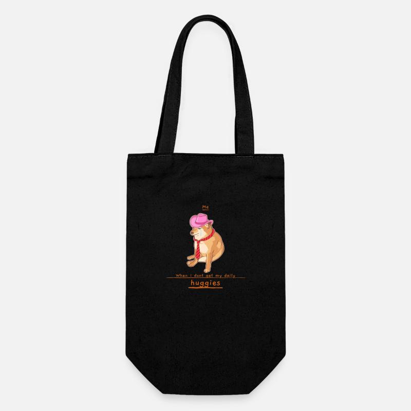 Brauche Umarmungen! - Geschenkbeutel für Flaschen - Schwarz