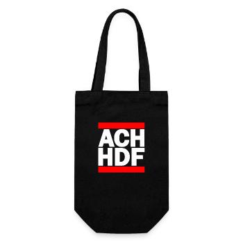 ACH HDF cooles Design - Geschenkbeutel für Flaschen - Schwarz - Vorne