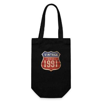 33 Years Old Vintage 1991 Limited Edition 33rd - Gift Bag for Bottles - black - Front
