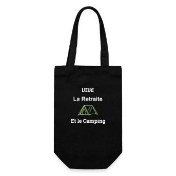 Lang lebe der Ruhestand und Camping - Geschenkbeutel für Flaschen - Schwarz - Vorne