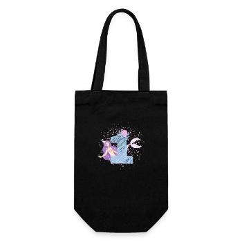 First Birthday Mermaid Girl Kids 1. - Gift Bag for Bottles - black - Front