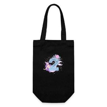 Second Birthday Mermaid Girl Kids 2nd - Gift Bag for Bottles - black - Front