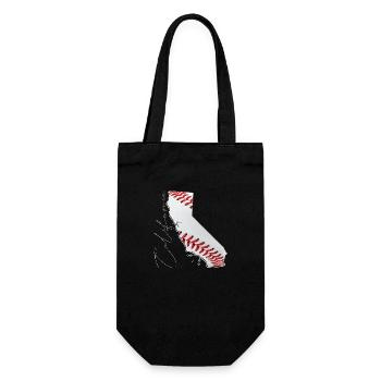 California (USA) | echter Baseball | Landkarte Sct - Geschenkbeutel für Flaschen - Schwarz - Vorne