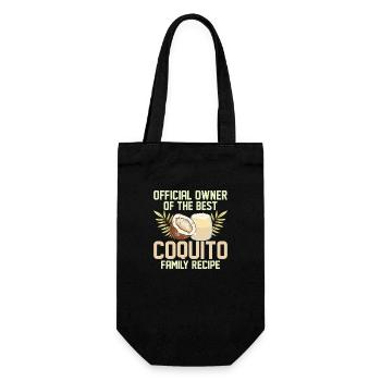 Best Coquito Family Recipe Rum Drink Coconut Puert - Geschenkbeutel für Flaschen - Schwarz - Vorne