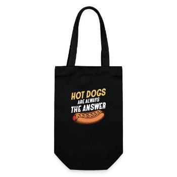 Hot Dogs Are Always The Answer Hotdogs Foodie Wien - Gift Bag for Bottles - black - Front