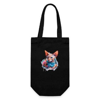Chat Sphynx pour les amoureux des chats - Sac à bouteille - noir - Devant