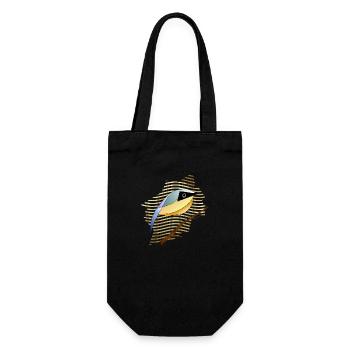 Bunter Vogel - Geschenkbeutel für Flaschen - Schwarz - Vorne