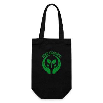 Keep Growing - Geschenkbeutel für Flaschen - Schwarz - Vorne