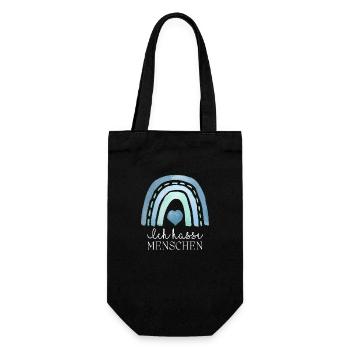 I hate people - Gift Bag for Bottles - black - Front