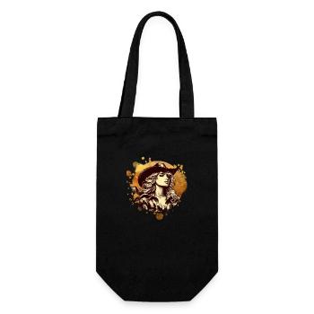 western vintage cowboy girl american wild western - Gift Bag for Bottles - black - Front