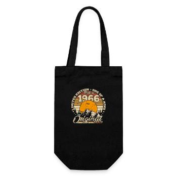 Hergestellt im Jahr 1966 Retro 1966 Geburtstagsgeschenk 1966 - Geschenkbeutel für Flaschen - Schwarz - Vorne