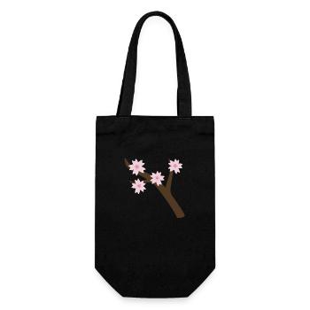 Branche de Sakura - Sac à bouteille - noir - Devant