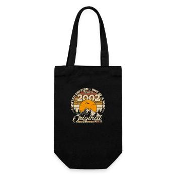 Hergestellt im Jahr 2002 Retro 2002 Geburtstagsgeschenk - Geschenkbeutel für Flaschen - Schwarz - Vorne