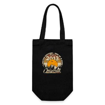 Made in 2013 Birthday Gift 2013 Retro 2013 - Gift Bag for Bottles - black - Front