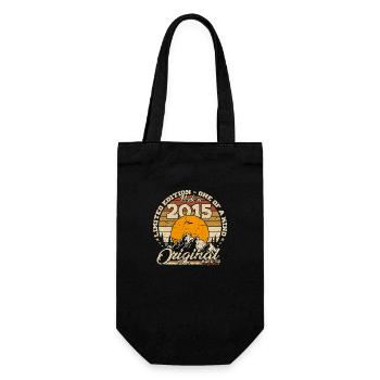Made in 2015 Birthday Gift 2015 Retro 2015 - Gift Bag for Bottles - black - Front
