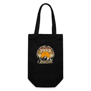 Made in 1988 Retro 1988 Geburtstagsgeschenk - Geschenkbeutel für Flaschen - Schwarz - Vorne