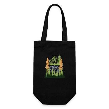 Evergreen Serenity Scene - Gift Bag for Bottles - black - Front