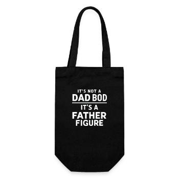 Mens It's Not A Dad Bod It's A Father Figure - Geschenkbeutel für Flaschen - Schwarz - Vorne