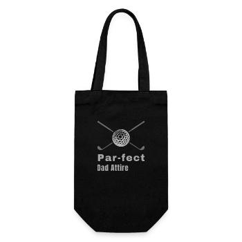 Part-fect Dad Attire - Dad Golf - Gift Bag for Bottles - black - Front